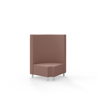 Snake hjørnemodul 90 grader R 12 rund med træben, mellemhøj ryg sh 37,5