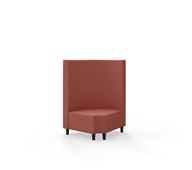 Snake hjørnemodul 90 grader R 12 rund med træben, mellemhøj ryg sh 37,5