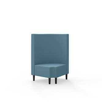 Snake hjørnemodul 90 grader R 12 rund med træben, mellemhøj ryg sh 43