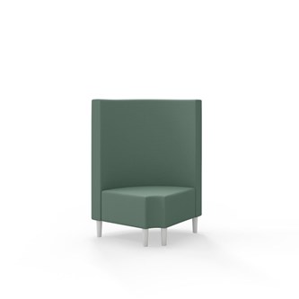 Snake hjørnemodul 90 grader R 12 rund med træben, mellemhøj ryg sh 43