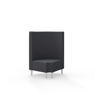 Snake hjørnemodul 90 grader R 12 rund med træben, mellemhøj ryg sh 43