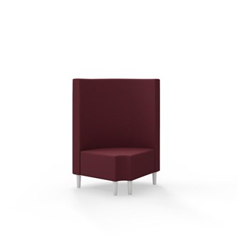 Snake hjørnemodul 90 grader R 12 rund med træben, mellemhøj ryg sh 43