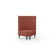 Snake hjørnemodul 90 grader R 12 rund med træben, mellemhøj ryg sh 43