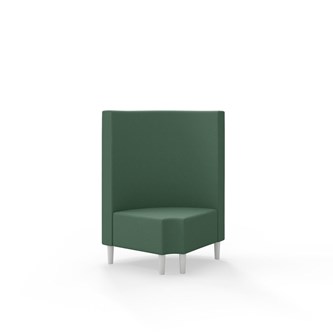 Snake hjørnemodul 90 grader R 12 rund med træben, mellemhøj ryg sh 43