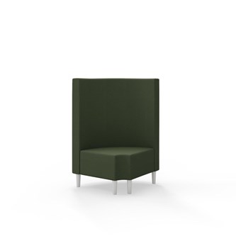 Snake hjørnemodul 90 grader R 12 rund med træben, mellemhøj ryg sh 43