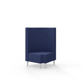 Snake hjørnemodul 90 grader R 12 rund med træben, mellemhøj ryg sh 43