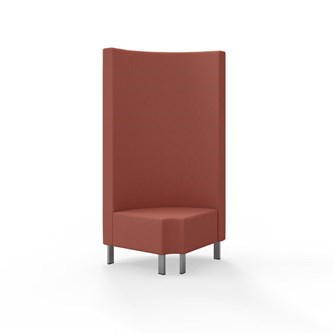 Snake hjørnemodul 90 grader R 12 rund med metalben, høj ryg sh 43