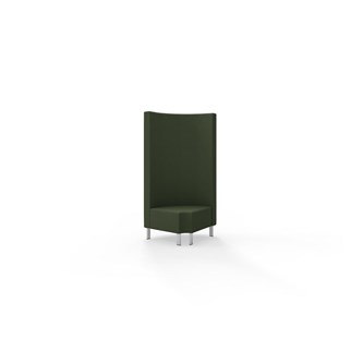 Snake hjørnemodul 90 grader R 12 rund med metalben, høj ryg sh 43