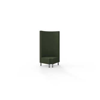 Snake hjørnemodul 90 grader R 12 rund med metalben, høj ryg sh 43