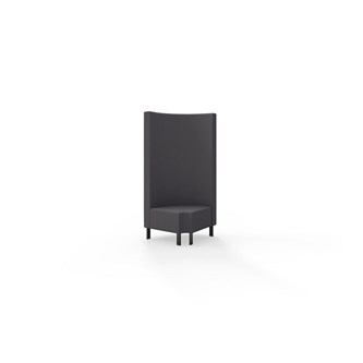 Snake hjørnemodul 90 grader R 12 rund med metalben, høj ryg sh 43