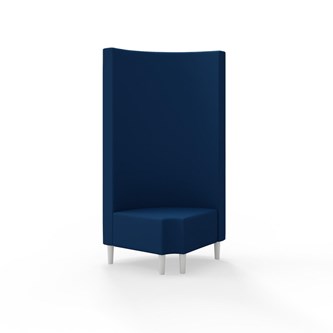 Snake hjørnemodul 90 grader R 12 rund med træben, høj ryg sh 43