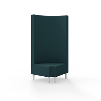 Snake hjørnemodul 90 grader R 12 rund med træben, høj ryg sh 43