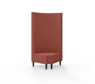 Snake hjørnemodul 90 grader R 12 rund med træben, høj ryg sh 43