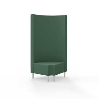 Snake hjørnemodul 90 grader R 12 rund med træben, høj ryg sh 43