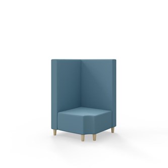 Snake hjørnemodul 90 grader R 12 med træben, mellemhøj ryg sh 37,5