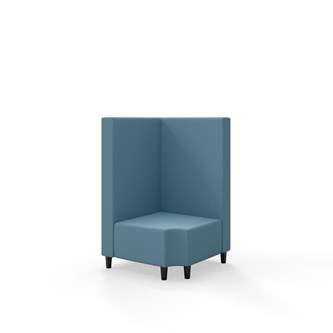 Snake hjørnemodul 90 grader R 12 med træben, mellemhøj ryg sh 37,5