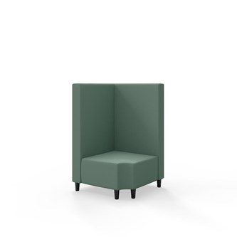 Snake hjørnemodul 90 grader R 12 med træben, mellemhøj ryg sh 37,5