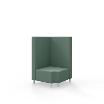 Snake hjørnemodul 90 grader R 12 med træben, mellemhøj ryg sh 37,5