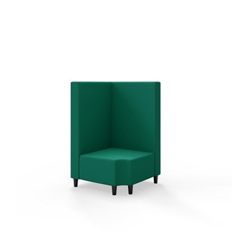 Snake hjørnemodul 90 grader R 12 med træben, mellemhøj ryg sh 37,5