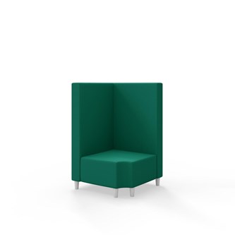 Snake hjørnemodul 90 grader R 12 med træben, mellemhøj ryg sh 37,5