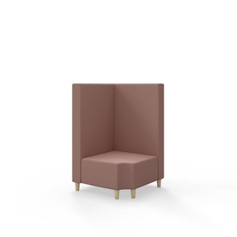 Snake hjørnemodul 90 grader R 12 med træben, mellemhøj ryg sh 37,5