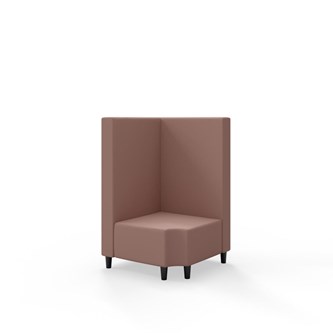 Snake hjørnemodul 90 grader R 12 med træben, mellemhøj ryg sh 37,5