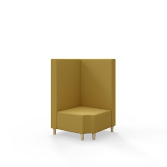 Snake hjørnemodul 90 grader R 12 med træben, mellemhøj ryg sh 37,5