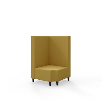 Snake hjørnemodul 90 grader R 12 med træben, mellemhøj ryg sh 37,5