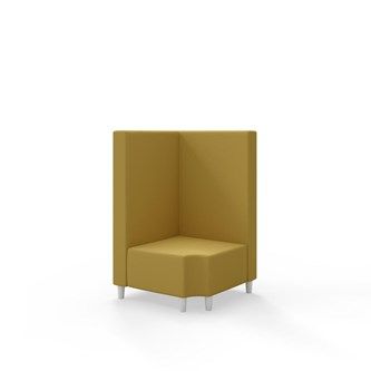 Snake hjørnemodul 90 grader R 12 med træben, mellemhøj ryg sh 37,5