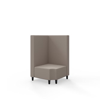 Snake hjørnemodul 90 grader R 12 med træben, mellemhøj ryg sh 37,5