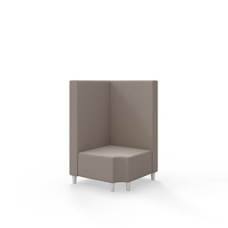 Snake hjørnemodul 90 grader R 12 med træben, mellemhøj ryg sh 37,5