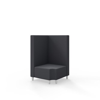 Snake hjørnemodul 90 grader R 12 med træben, mellemhøj ryg sh 37,5