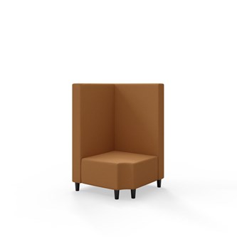 Snake hjørnemodul 90 grader R 12 med træben, mellemhøj ryg sh 37,5