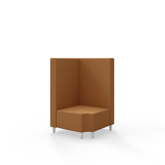 Snake hjørnemodul 90 grader R 12 med træben, mellemhøj ryg sh 37,5