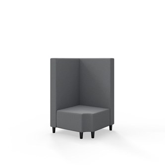 Snake hjørnemodul 90 grader R 12 med træben, mellemhøj ryg sh 37,5