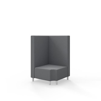 Snake hjørnemodul 90 grader R 12 med træben, mellemhøj ryg sh 37,5