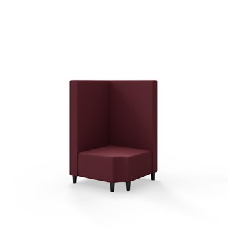 Snake hjørnemodul 90 grader R 12 med træben, mellemhøj ryg sh 37,5