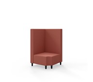 Snake hjørnemodul 90 grader R 12 med træben, mellemhøj ryg sh 37,5