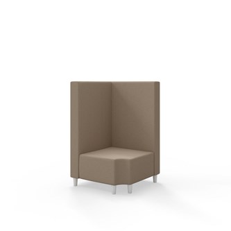 Snake hjørnemodul 90 grader R 12 med træben, mellemhøj ryg sh 37,5