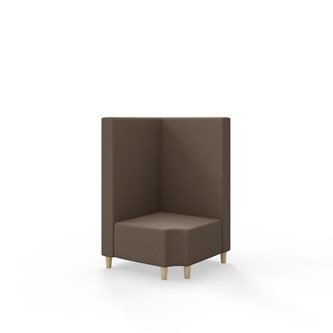 Snake hjørnemodul 90 grader R 12 med træben, mellemhøj ryg sh 37,5