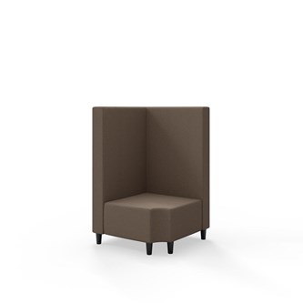 Snake hjørnemodul 90 grader R 12 med træben, mellemhøj ryg sh 37,5