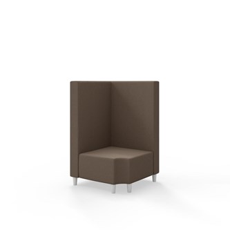 Snake hjørnemodul 90 grader R 12 med træben, mellemhøj ryg sh 37,5