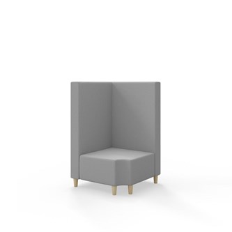 Snake hjørnemodul 90 grader R 12 med træben, mellemhøj ryg sh 37,5