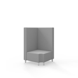 Snake hjørnemodul 90 grader R 12 med træben, mellemhøj ryg sh 37,5