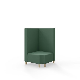 Snake hjørnemodul 90 grader R 12 med træben, mellemhøj ryg sh 37,5