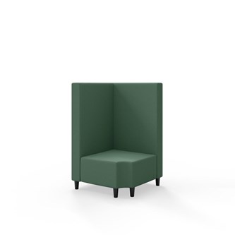 Snake hjørnemodul 90 grader R 12 med træben, mellemhøj ryg sh 37,5