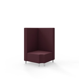 Snake hjørnemodul 90 grader R 12 med træben, mellemhøj ryg sh 37,5