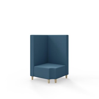 Snake hjørnemodul 90 grader R 12 med træben, mellemhøj ryg sh 37,5