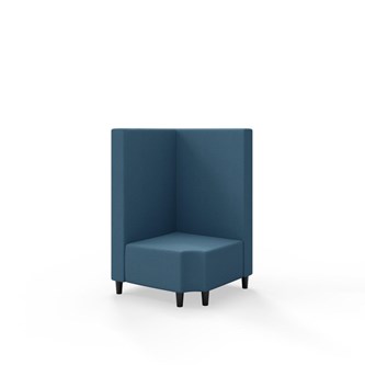 Snake hjørnemodul 90 grader R 12 med træben, mellemhøj ryg sh 37,5