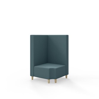 Snake hjørnemodul 90 grader R 12 med træben, mellemhøj ryg sh 37,5